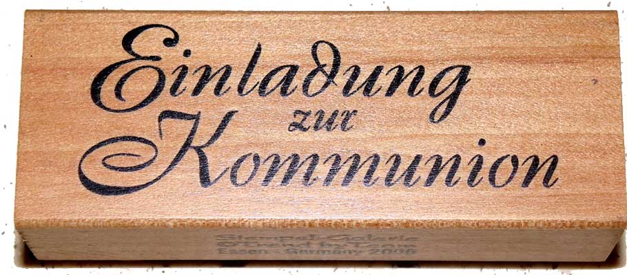 20970 - Schrift-Stempel - 30x80 mm - Einladung zur Kommunion - 20970 - Schrift-Stempel - 30x80 mm - Einladung zur Kommunion -