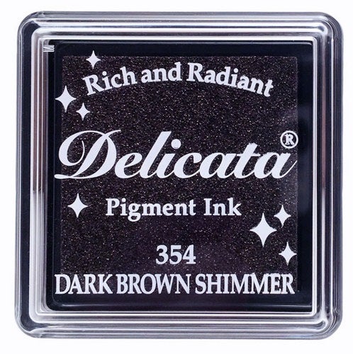 85054 - Delicata - Mini - Dark Brown Shimmer - Stempelkissen - 85054 - Delicata - Mini - Dark Brown Shimmer - Stempelkissen -