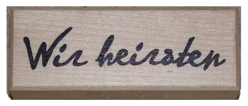 20814 - Schrift-Stempel - 30x80 mm - Wir heiraten - 20814 - Schrift-Stempel - 30x80 mm - Wir heiraten -