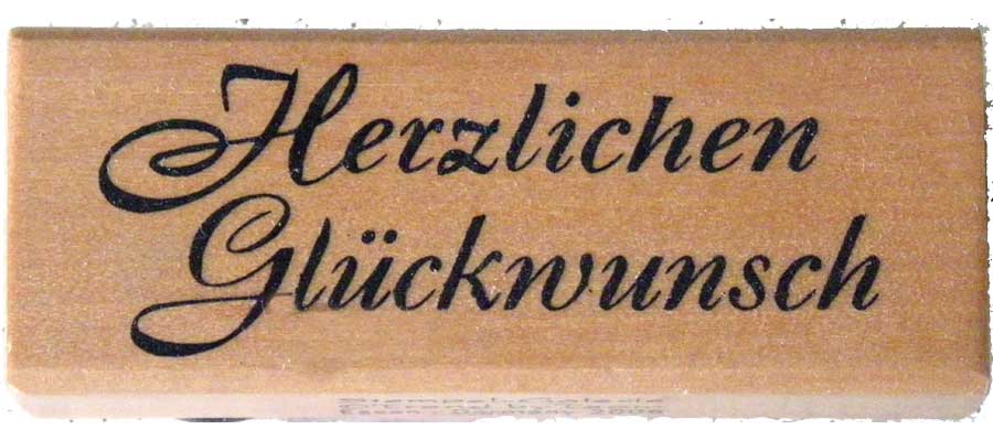 20935 - Schrift-Stempel - 30x60 mm - Herzlichen Glückwunsch - 20935 - Schrift-Stempel - 30x60 mm - Herzlichen Glückwunsch -