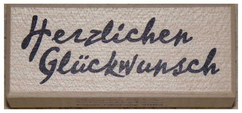 20836 - Schrift-Stempel - 40x95 mm - Herzlichen Glückwunsch - 20836 - Schrift-Stempel - 40x95 mm - Herzlichen Glückwunsch -