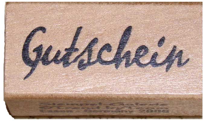 20890- Schrift-Stempel - 20x40 mm - Gutschein - 20890- Schrift-Stempel - 20x40 mm - Gutschein -