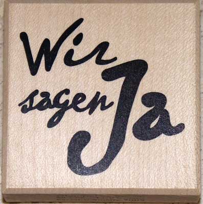 20816 - Schrift-Stempel - 60x60 mm - Wir sagen Ja - 20816 - Schrift-Stempel - 60x60 mm - Wir sagen Ja -