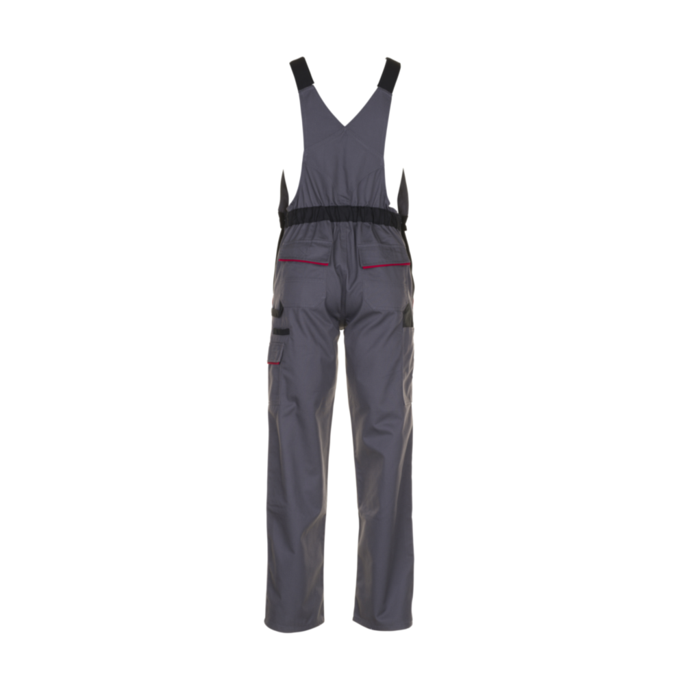 Planam Highline Latzhose schiefer/schwarz/rot Gr. 67, 2332067 – Bild 3