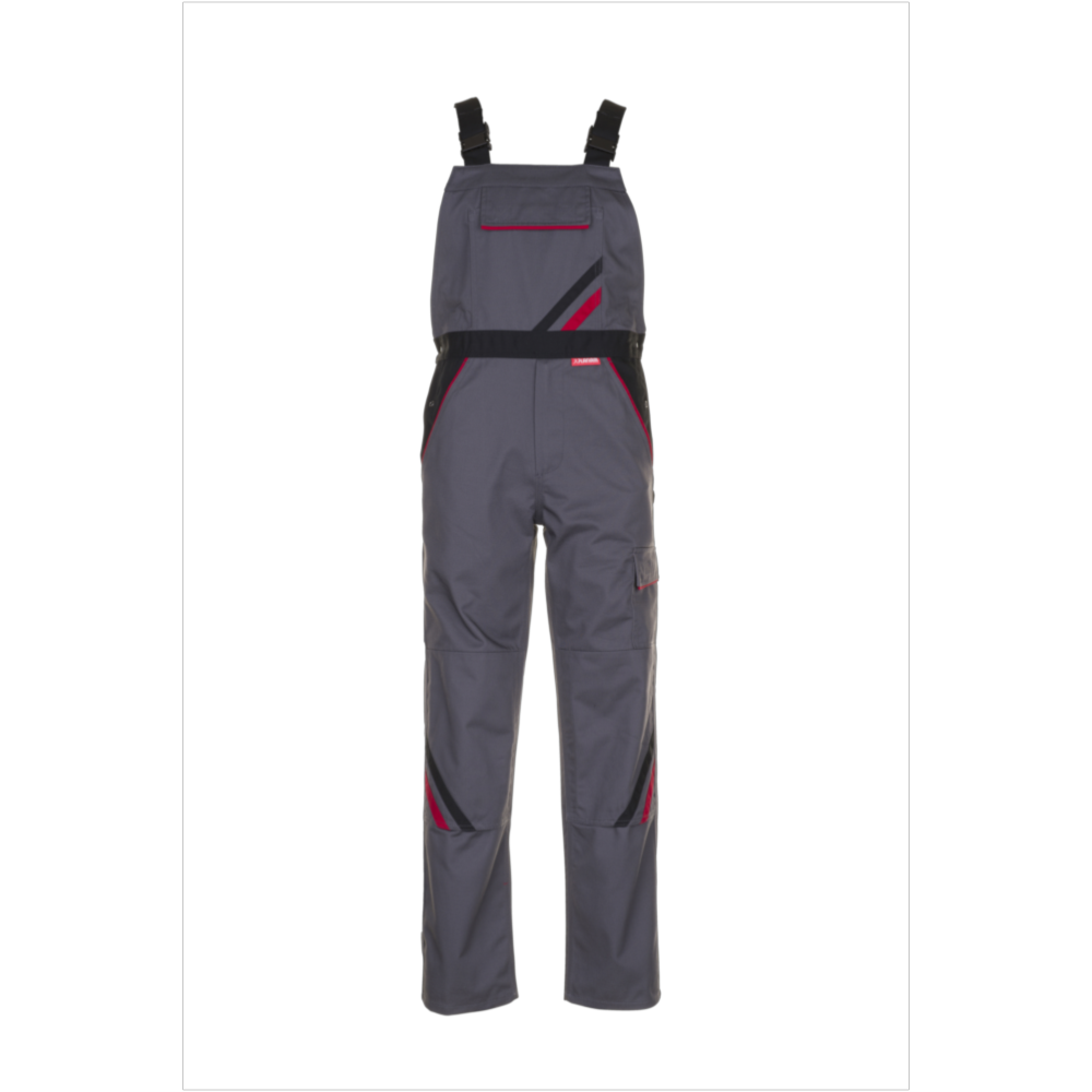 Planam Highline Latzhose schiefer/schwarz/rot Gr. 67, 2332067