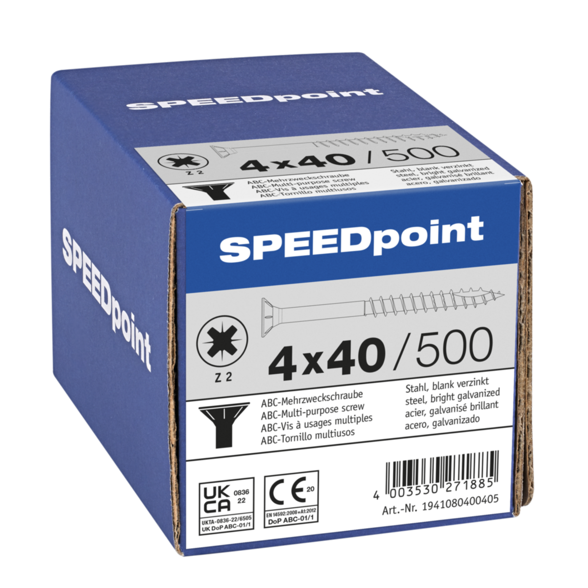 1941080400405-4003530271885-1-SPEEDPOINT-UNIVERSALSCHRAUBE-STAHL-KREUZSCHLITZ-Z-SENKKOPF-TEILGEWINDE