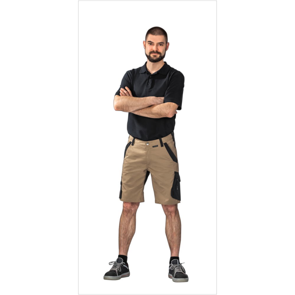 Planam Norit Herren Shorts sand/schwarz Gr. L, 6453052 – Bild 2