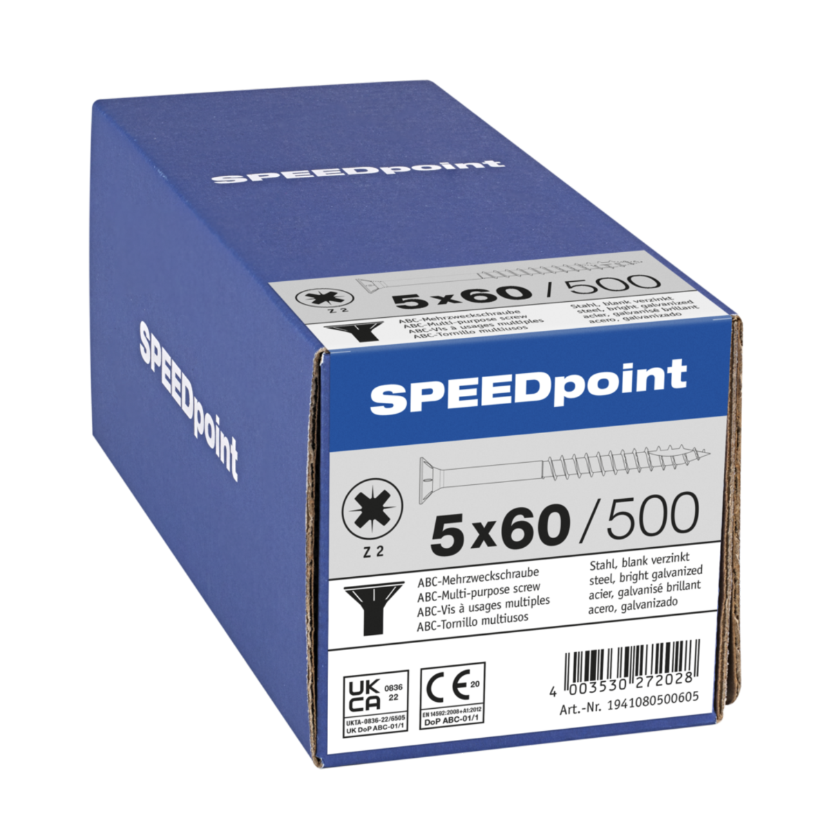 1941080500605-4003530272028-1-SPEEDPOINT-UNIVERSALSCHRAUBE-STAHL-KREUZSCHLITZ-Z-SENKKOPF-TEILGEWINDE