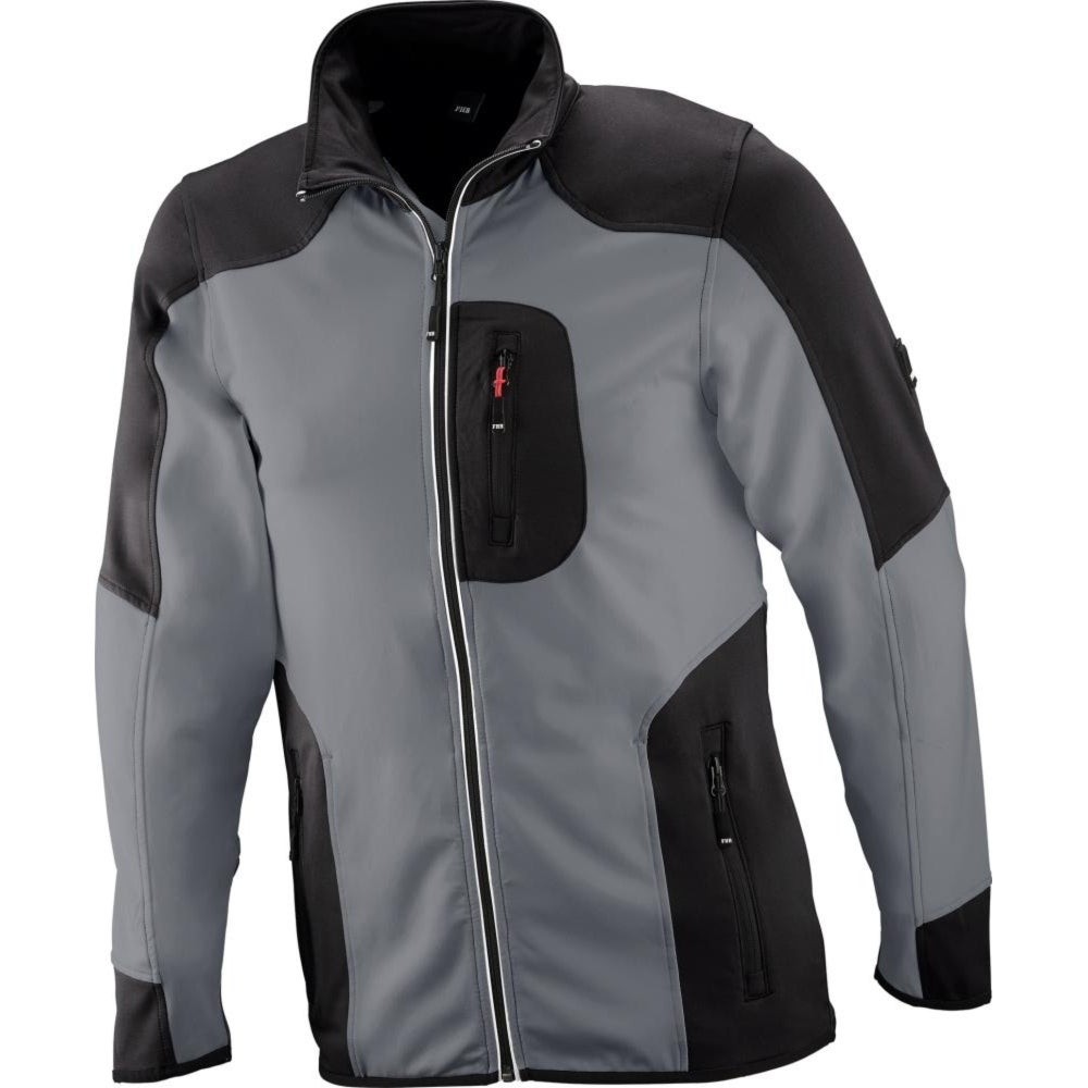 FHB RALF Jersey-Fleece-Jacke FHB Fastdry grau-schwarz M, 78461-1120-M