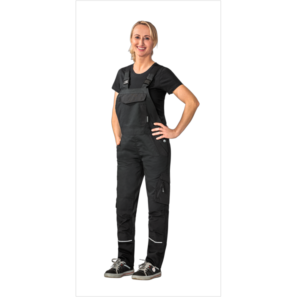 Planam Norit Damen Latzhose schwarz/schwarz Gr. 52, 6530052 – Bild 2