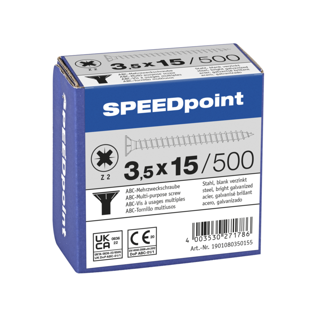 1901080350155-4003530271786-1-SPEEDPOINT-UNIVERSALSCHRAUBE-STAHL-KREUZSCHLITZ-Z-SENKKOPF-VOLLGEWINDEAL5rdG8DI4nw9