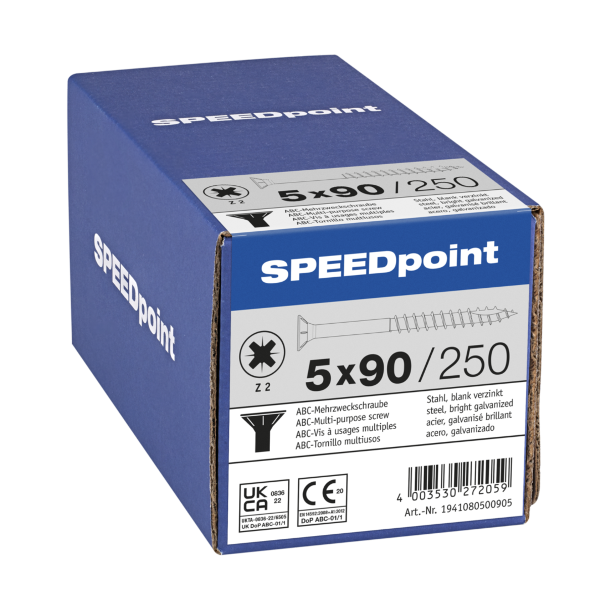 1941080500905-4003530272059-1-SPEEDPOINT-UNIVERSALSCHRAUBE-STAHL-KREUZSCHLITZ-Z-SENKKOPF-TEILGEWINDE