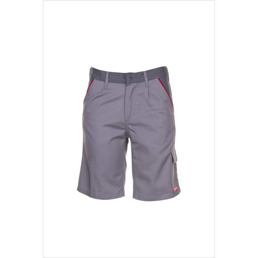 Planam Highline Shorts zink/schiefer/rot Gr. M, 2371048