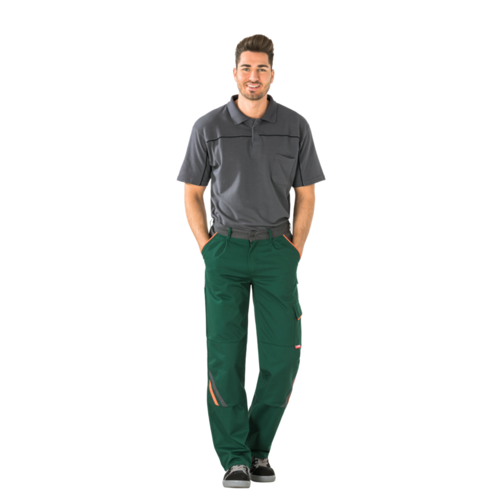 Planam Visline Bundhose grün/orange/schiefer Gr. 44, 2422044 – Bild 2