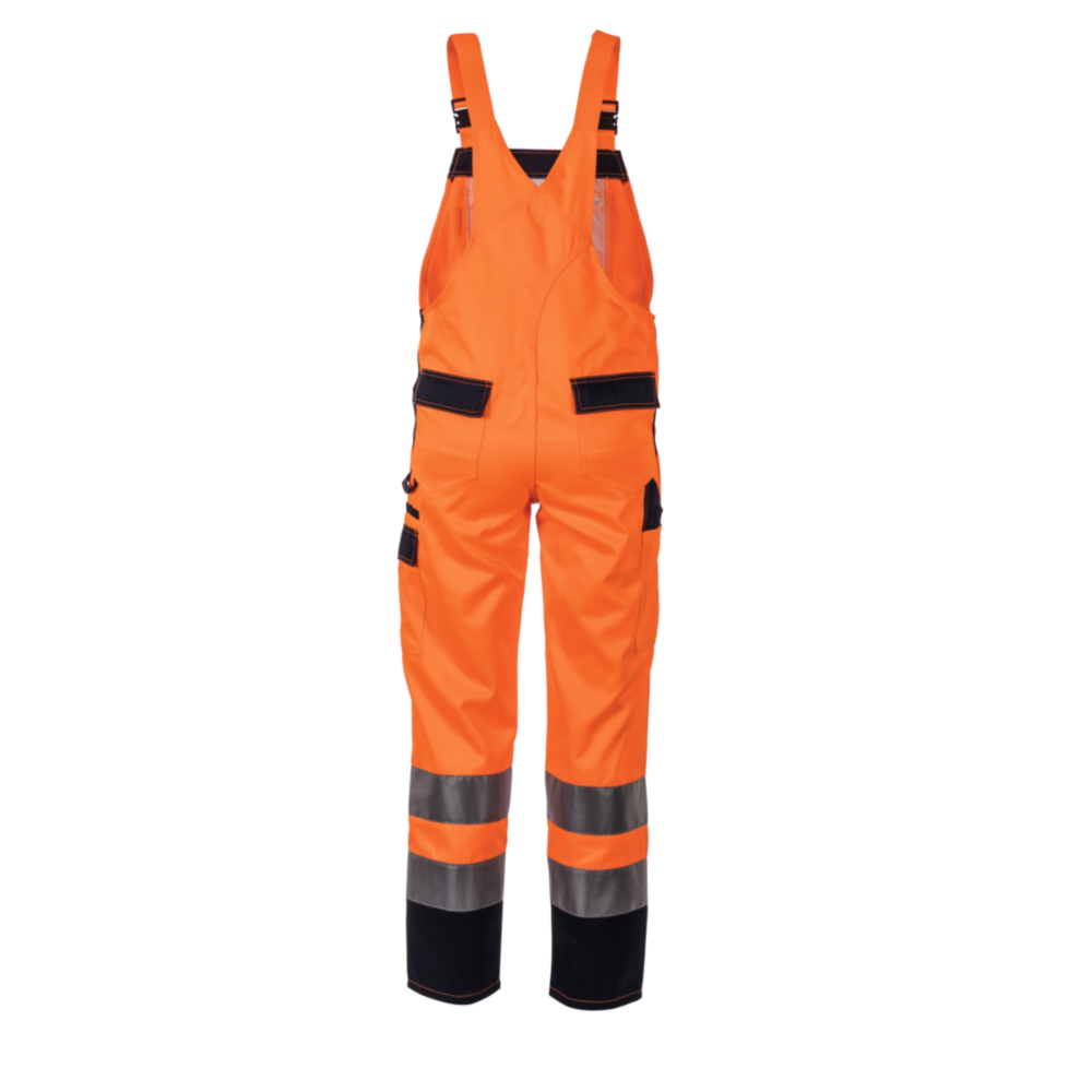 Planam Warnschutz Latzhose orange/marine Gr. 58, 2026058 – Bild 3