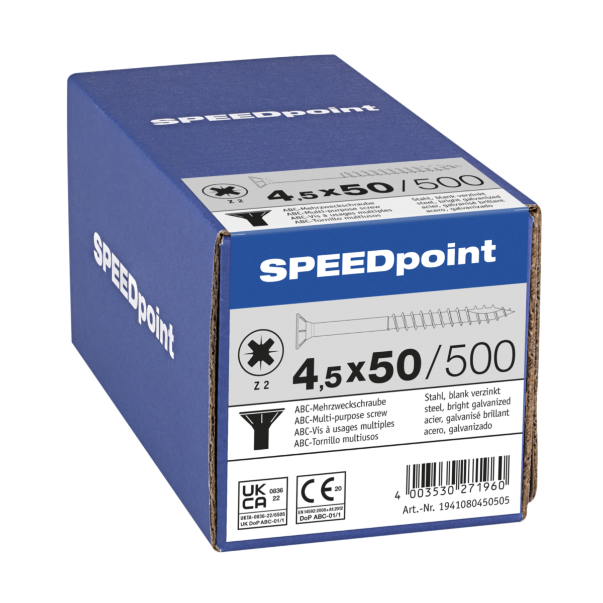 1941080450505-4003530271960-1-SPEEDPOINT-UNIVERSALSCHRAUBE-STAHL-KREUZSCHLITZ-Z-SENKKOPF-TEILGEWINDE