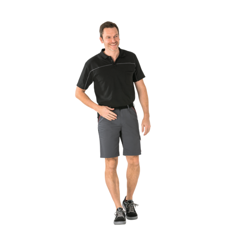 Planam Highline Shorts schiefer/schwarz/rot Gr. M, 2372048 – Bild 4