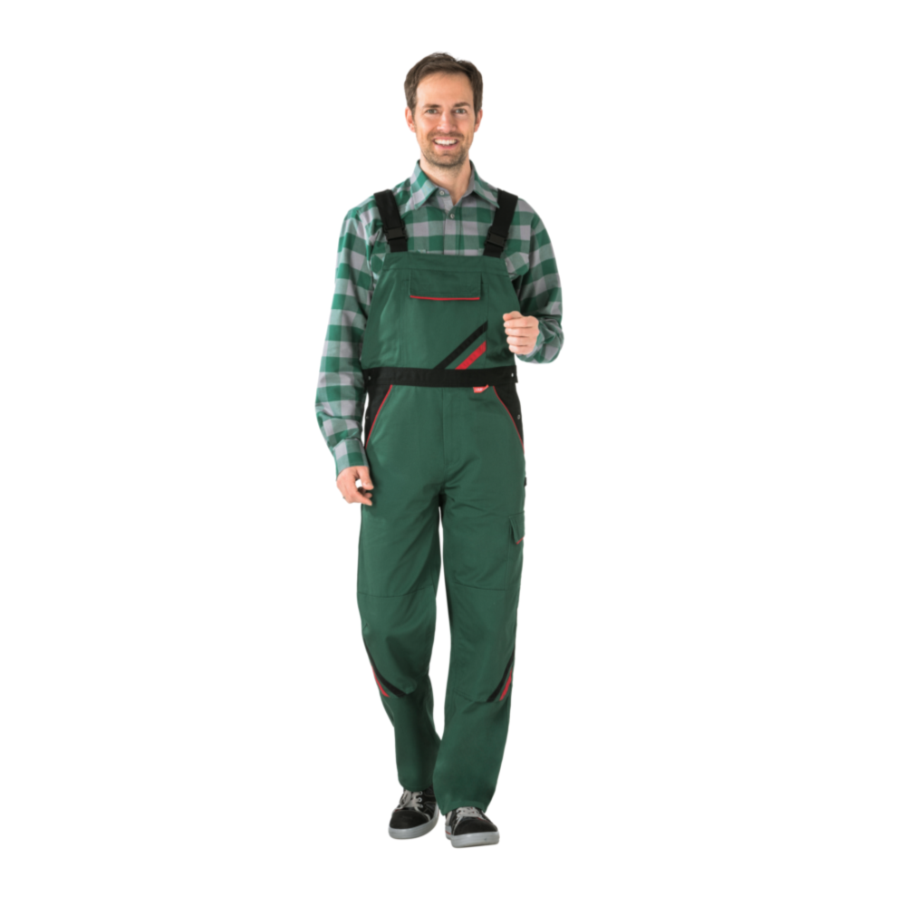 Planam Highline Latzhose grün/schwarz/rot Gr. 65, 2335065 – Bild 2