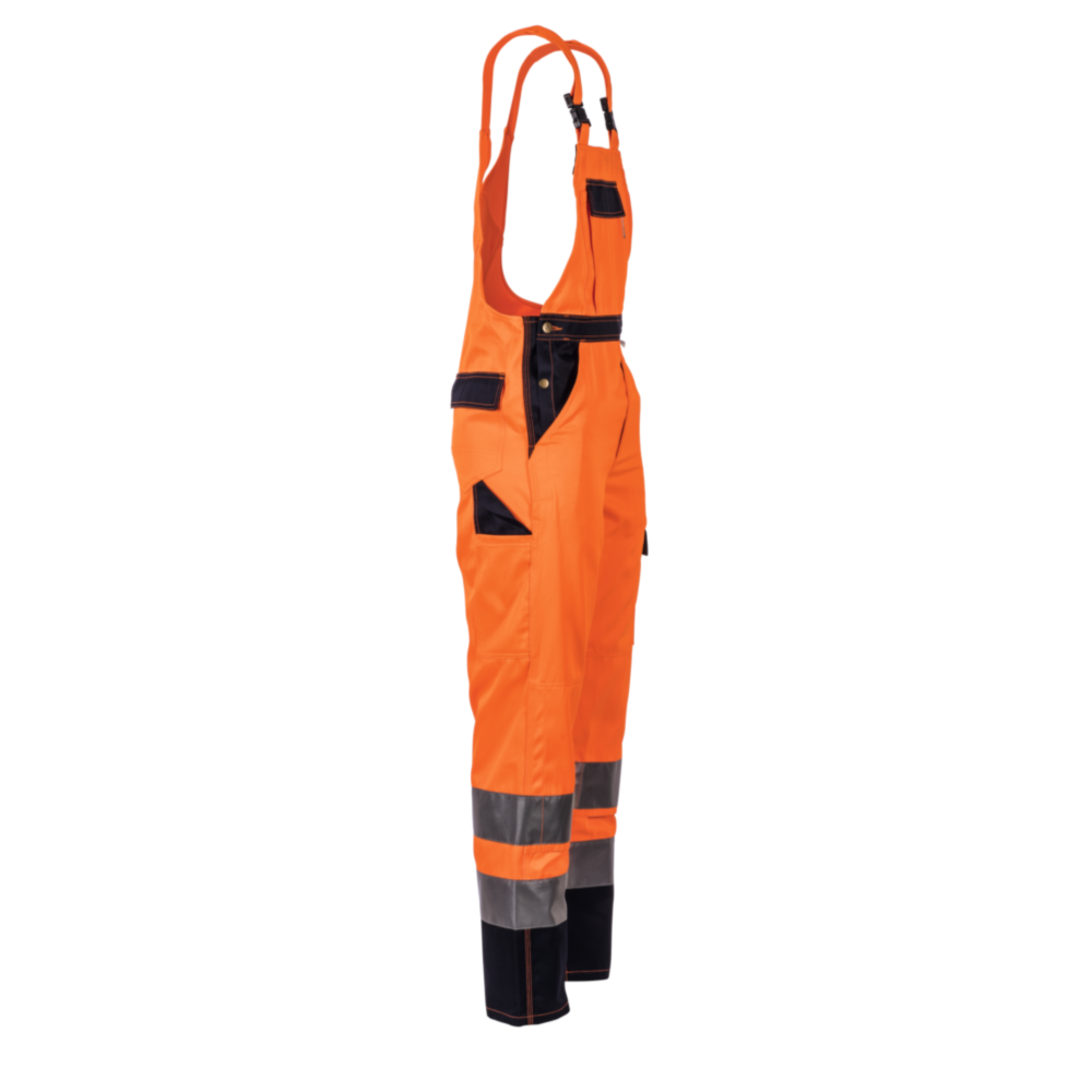 Planam Warnschutz Latzhose gelb/marine Gr. 70, 2027070 – Bild 3