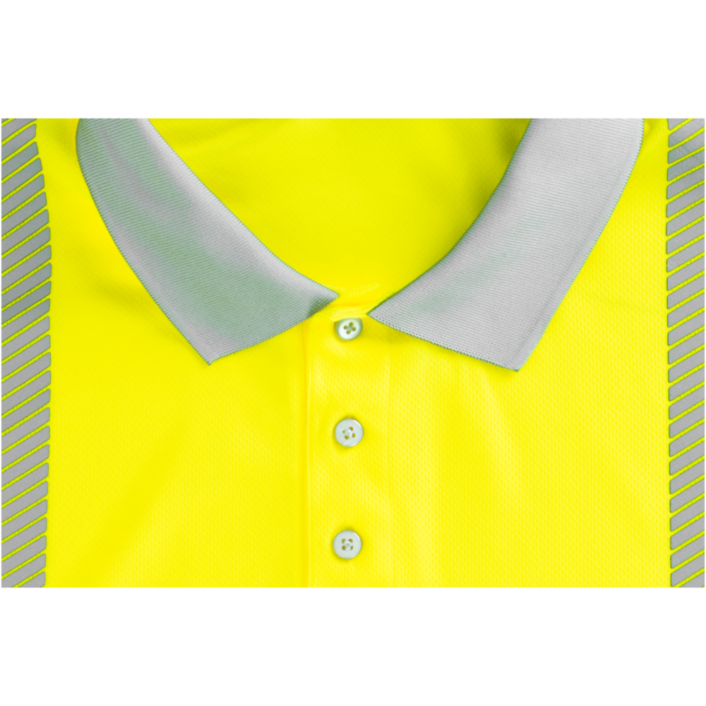 Norit_Warnschutz_Polo_Shirt_1-1_Arm_gelb_zink_Detail1
