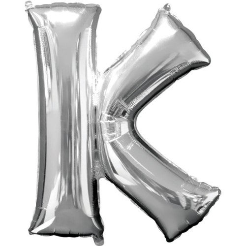 Buchstaben Ballon Silber K