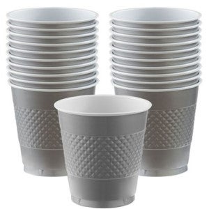 Plastik Partybecher Silber 20 Stück Plastik Partybecher Silber 20 Stück