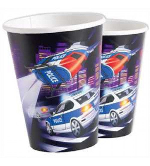 Polizei Party Becher 8 Stück