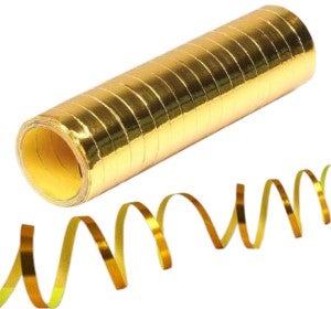 Luftschlangen Gold metallic