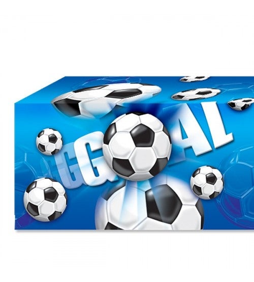 Fussball Blau Tischdecke 120cm x 180cm