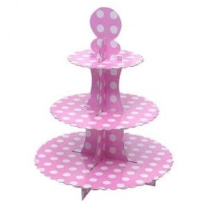 Muffin Ständer Pink & weisse Punkte Muffin Ständer Pink & weisse Punkte