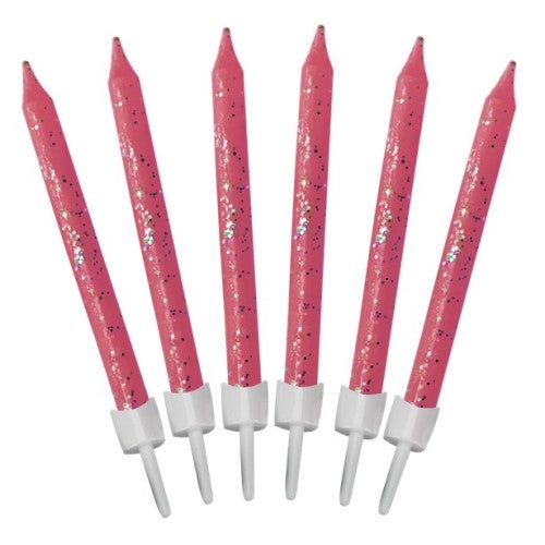 Kerzen Pink Glitzer 10 Stück Kerzen Pink Glitzer 10 Stück