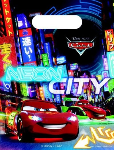 Cars Neon Party Tüten 6 Stück
