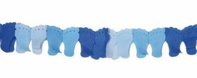 Baby Shower Banner Babyfüsse Blau Baby Shower Banner Babyfüsse Blau