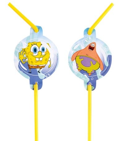 Spongebob Trinkhalme 8 Stück Spongebob Trinkhalme 8 Stück