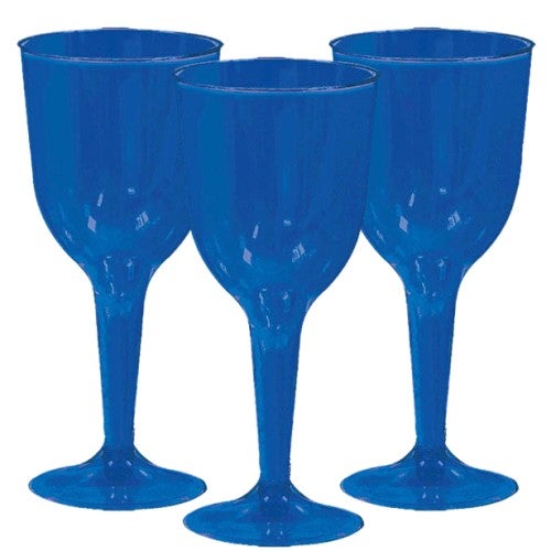 Plastik Weingläser Blau 18 Stück
