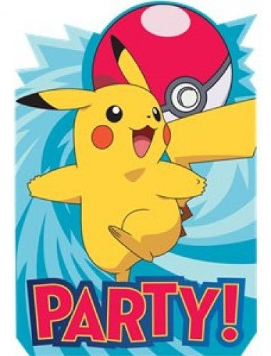 Pokemon Einladungskarten 8 Stück