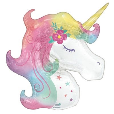 Einhorn Rosa Folienballon XL