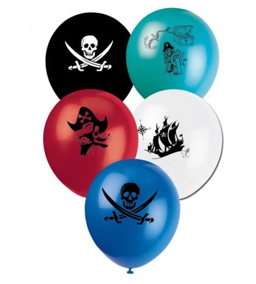 Ballon Set Piraten farbig 8 Stück