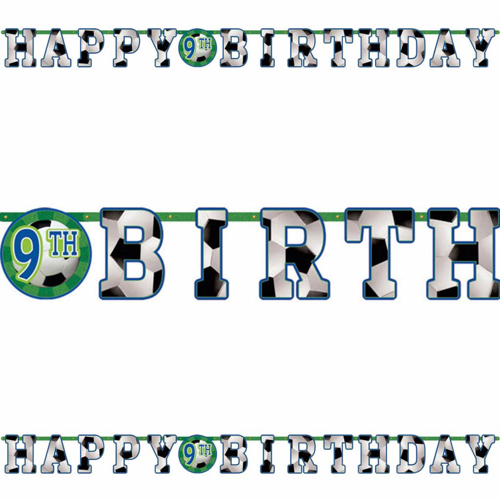 Fussball Happy Birthday Banner 3.2m