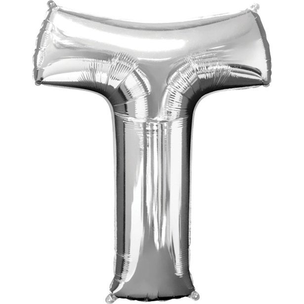 Buchstaben Ballon Silber T