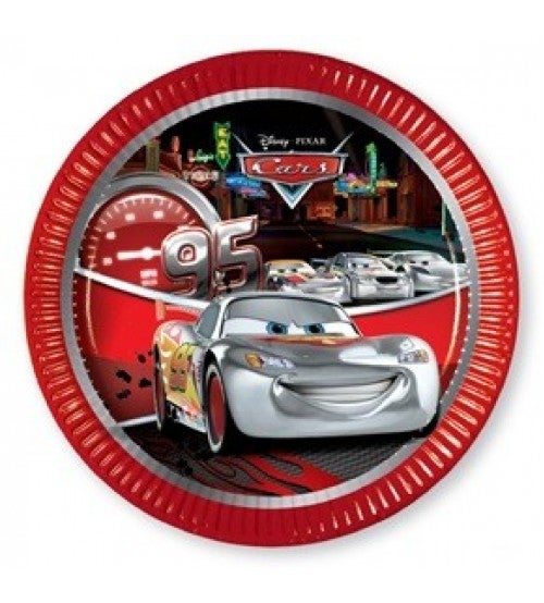 Cars Silver Pappteller 8 Stück