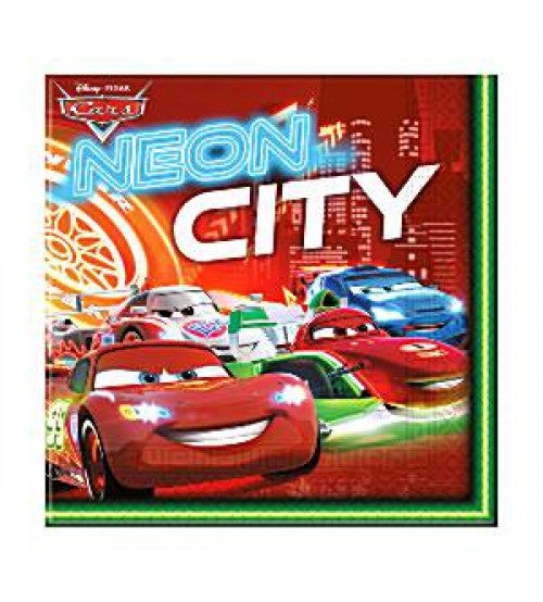 Cars Neon Servietten 20 Stück