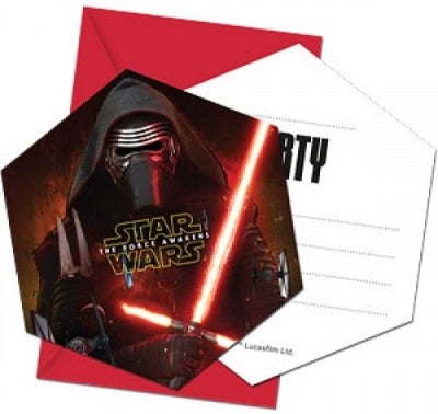 Star Wars Einladungskarten 6 Stück