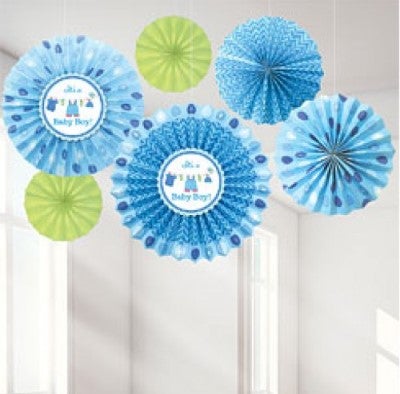 Baby Shower It's a Boy Fächer Set 6 Stück
