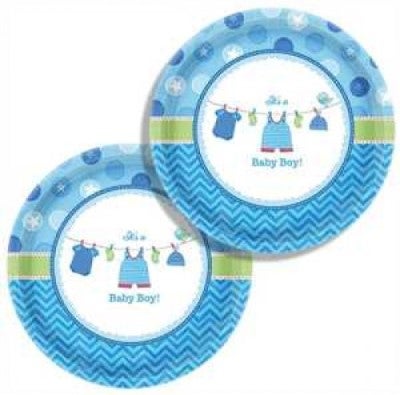 Baby Shower It's a Boy Pappteller klein 8 Stück