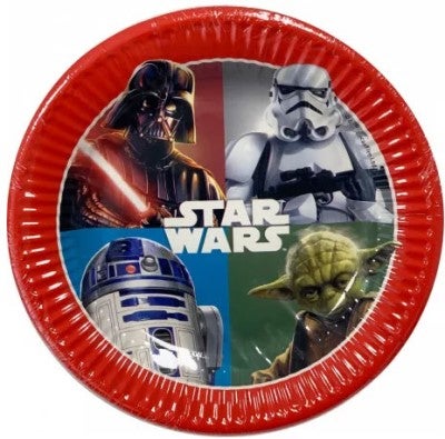 Star Wars Dark Force Pappteller klein 8 Stück