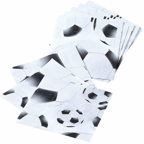 Fussball Weiss Servietten 20 Stück