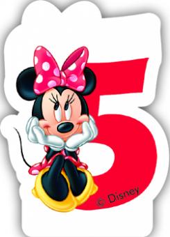 Minnie Maus Kerze Nr. 5