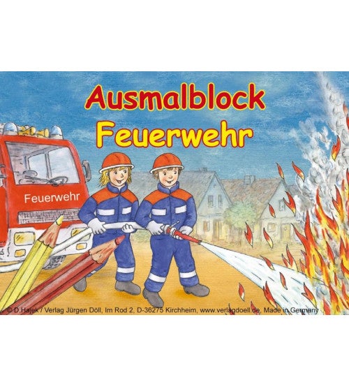 Feuerwehr Ausmalblock