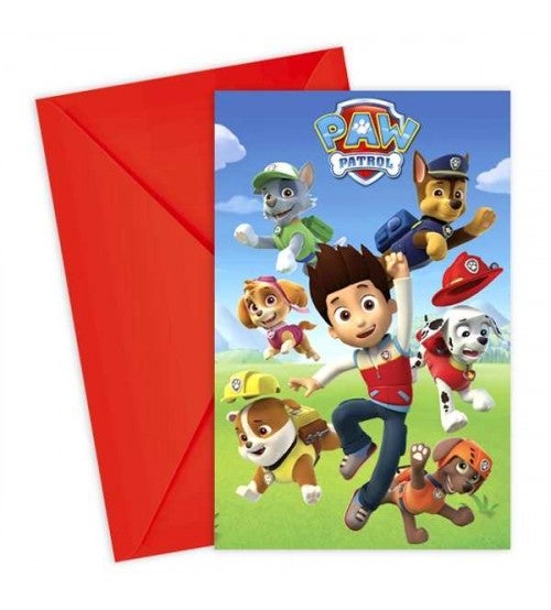 Paw Patrol Einladungskarten 6 Stück